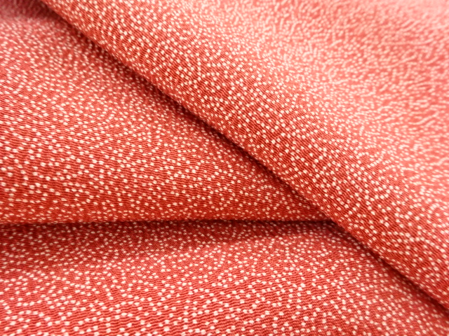  抽象模様一つ紋江戸小紋着物(重ね衿付き)